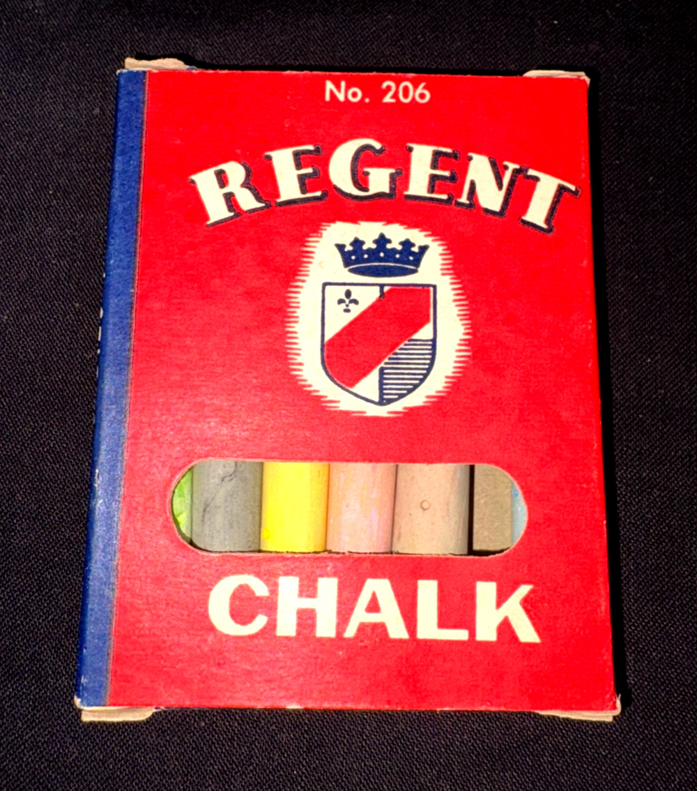 1947 Regent No 206 Blackboard Chalk Colored United Crayon Brooklyn NY